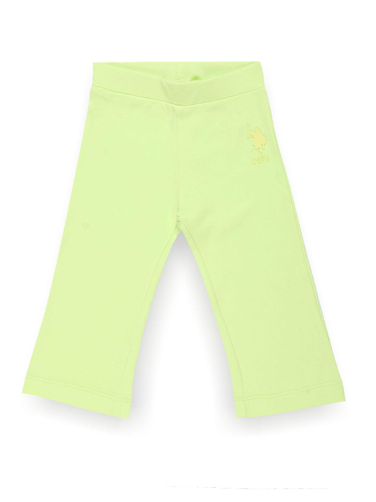 girls solid bootcut pant-green