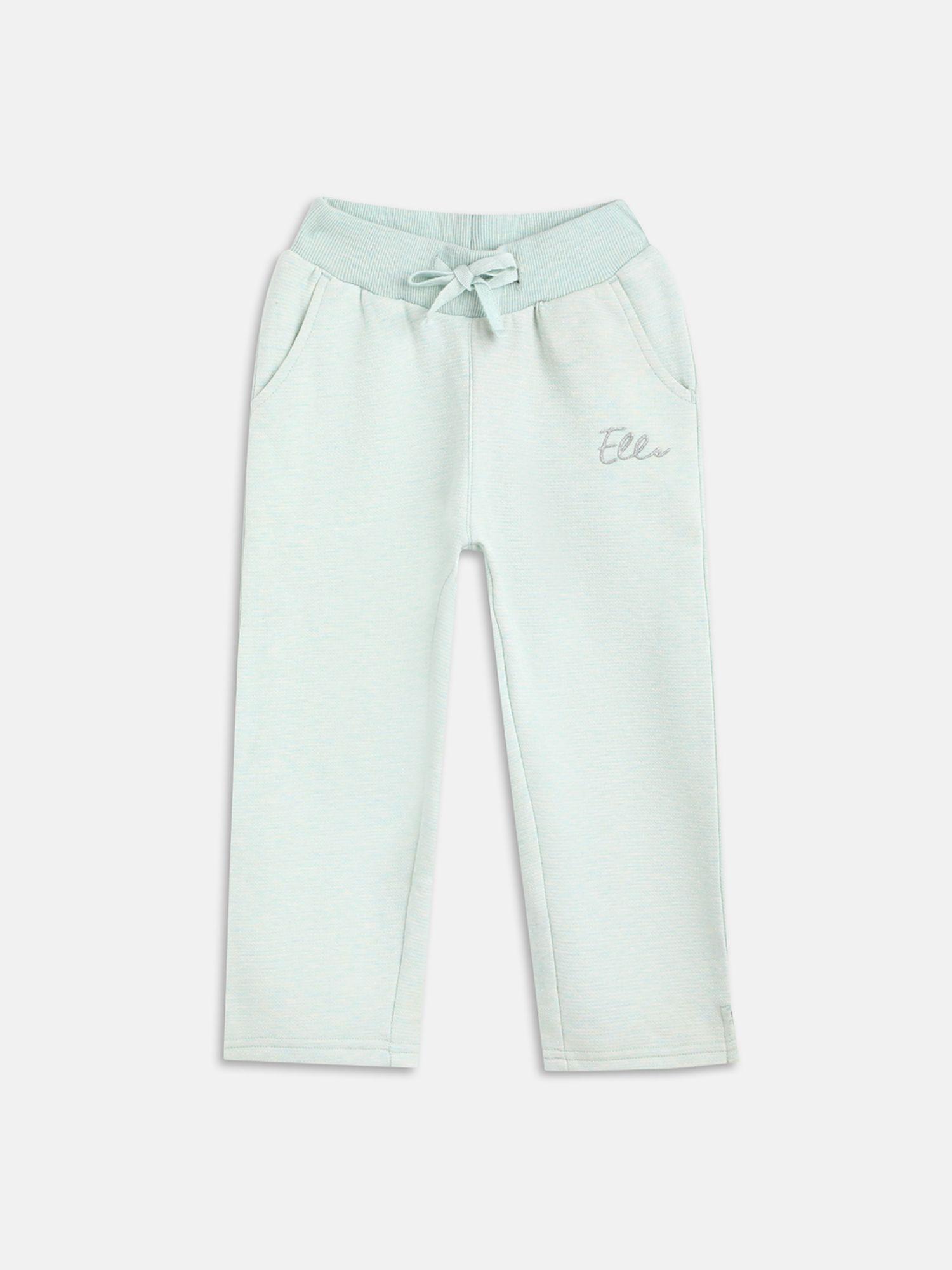 girls solid straight fit sweatpants