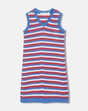 girls striped a-line dress