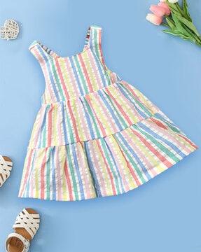 girls striped a-line dress