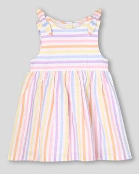 girls striped fit & flare dress