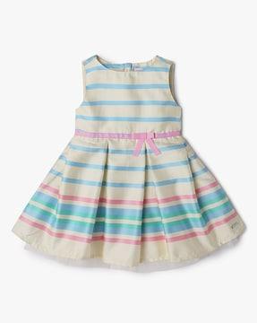 girls striped fit & flare dress