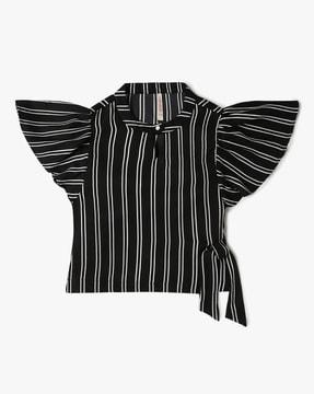 girls striped regular fit top