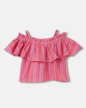 girls striped relaxed fit top
