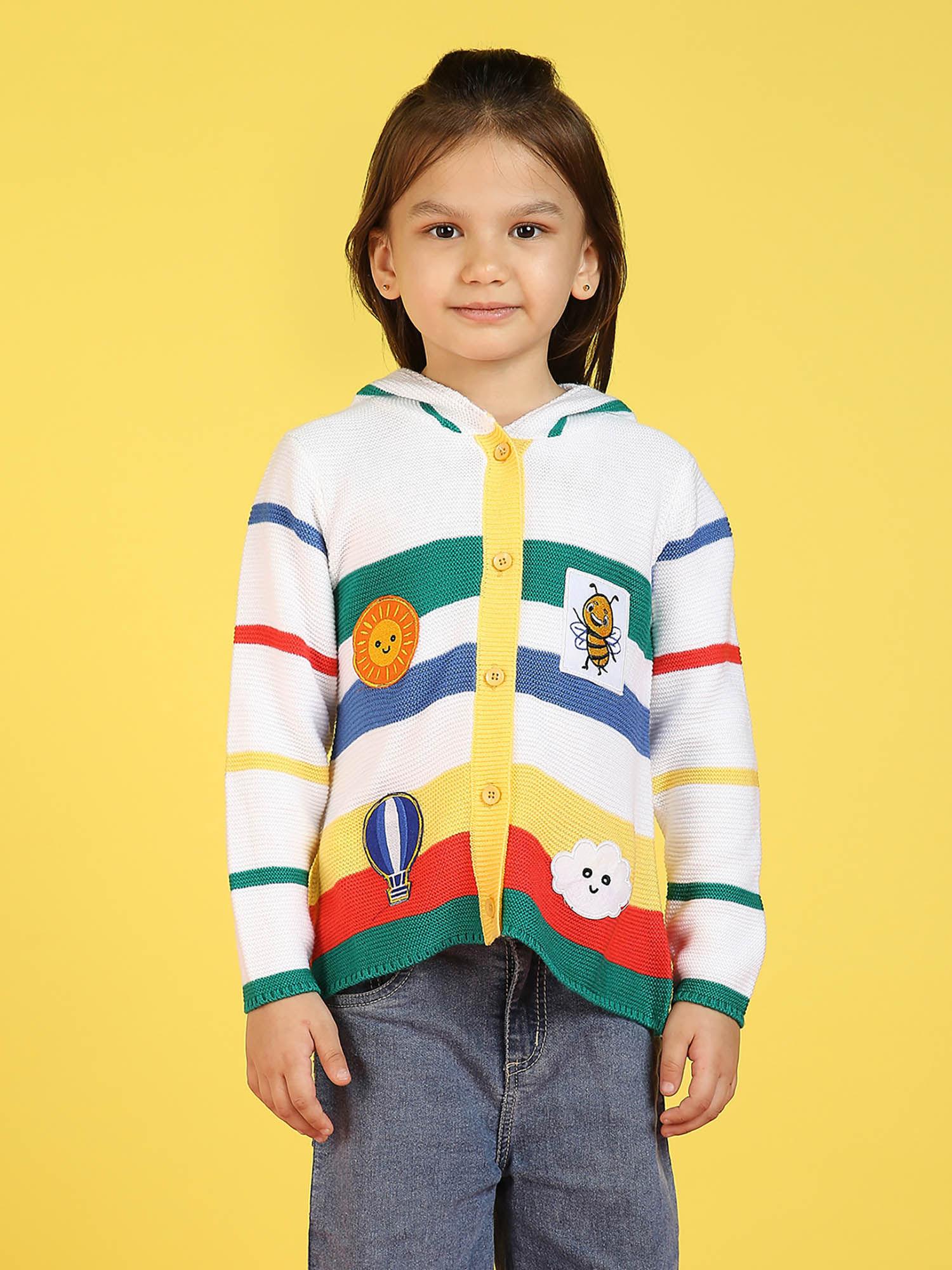 girls stripes magical meadows sweater