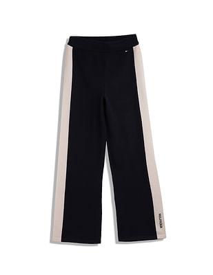 girls sustainable colour block track pants