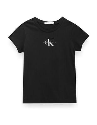 girls sustainable monogram t-shirt