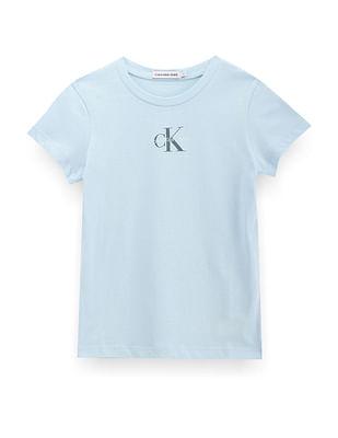 girls sustainable monogram t-shirt