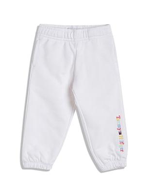 girls sustainable placement embroidered joggers