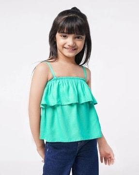 girls sustainable strappy top