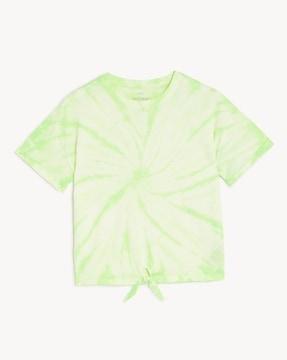 girls tie & dye relaxed fit crew-neck t-shirt