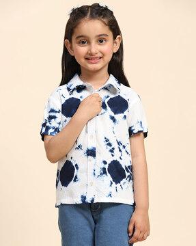 girls tie & dye relaxed fit shirt top