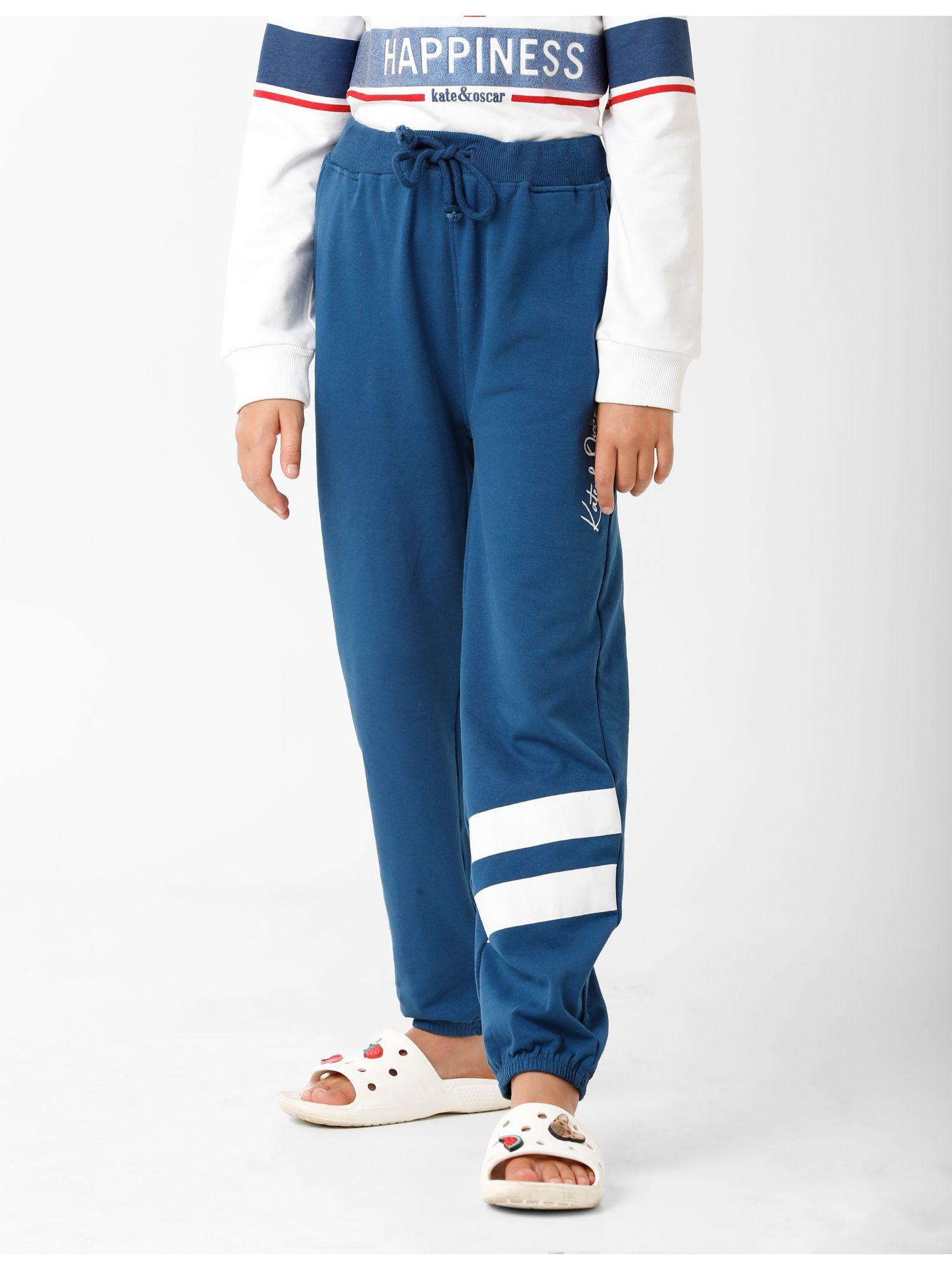 girls trackpant - navy blue