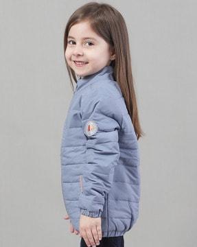 girls trenches jacket with front zip