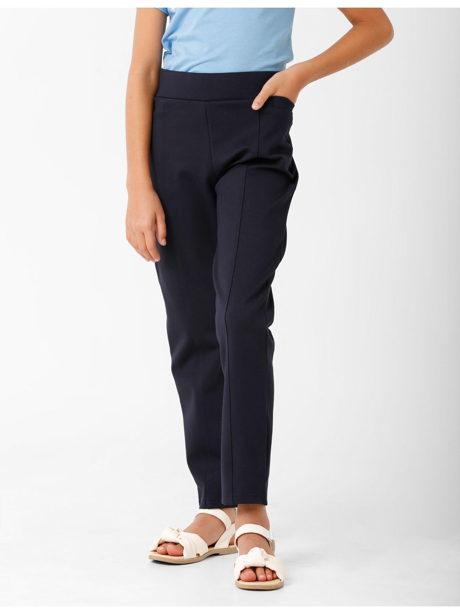 girls trousers - navy blue