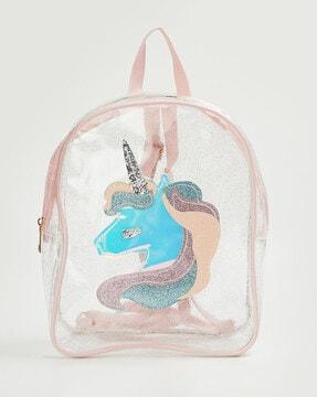 girls unicorn applique backpack