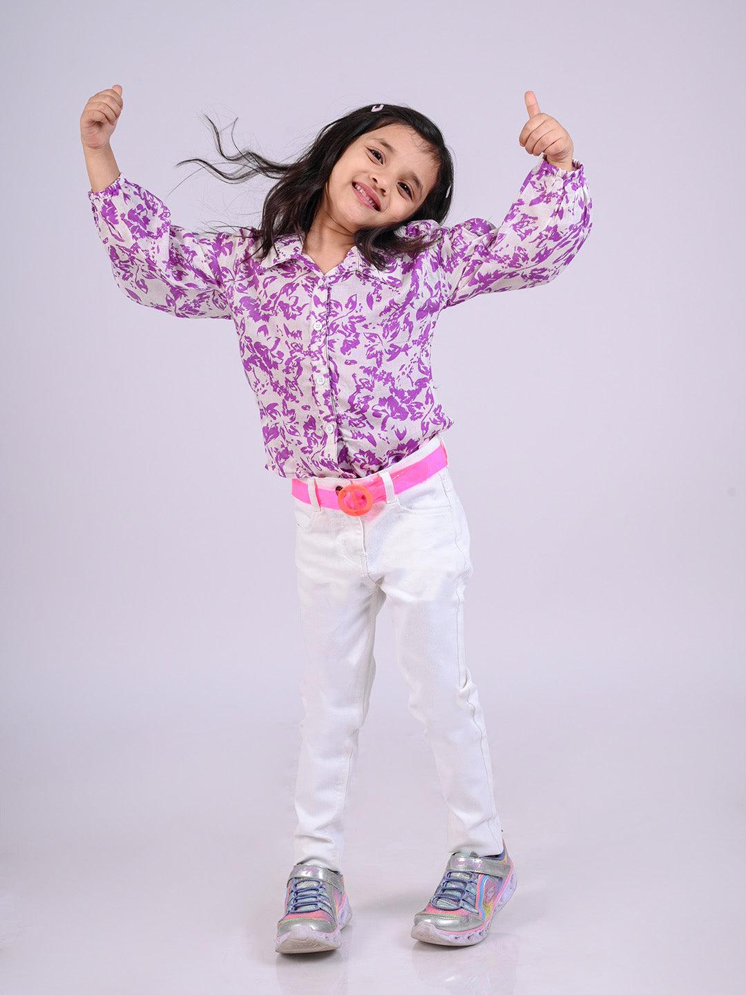 girls white slim fit jeans