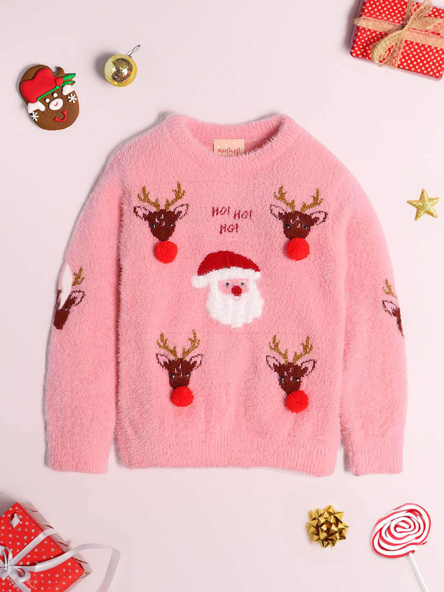 girls woven christmas sweater