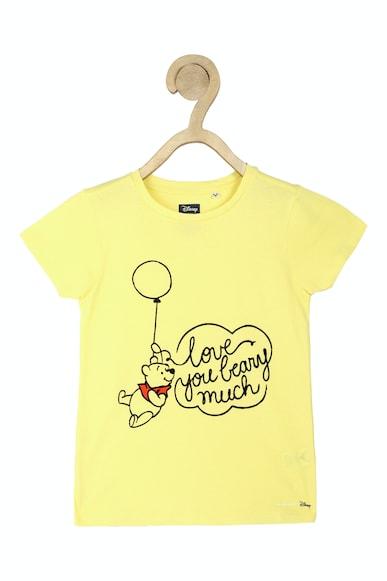 girls yellow graphic print casual top