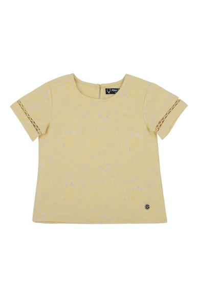 girls yellow print casual top