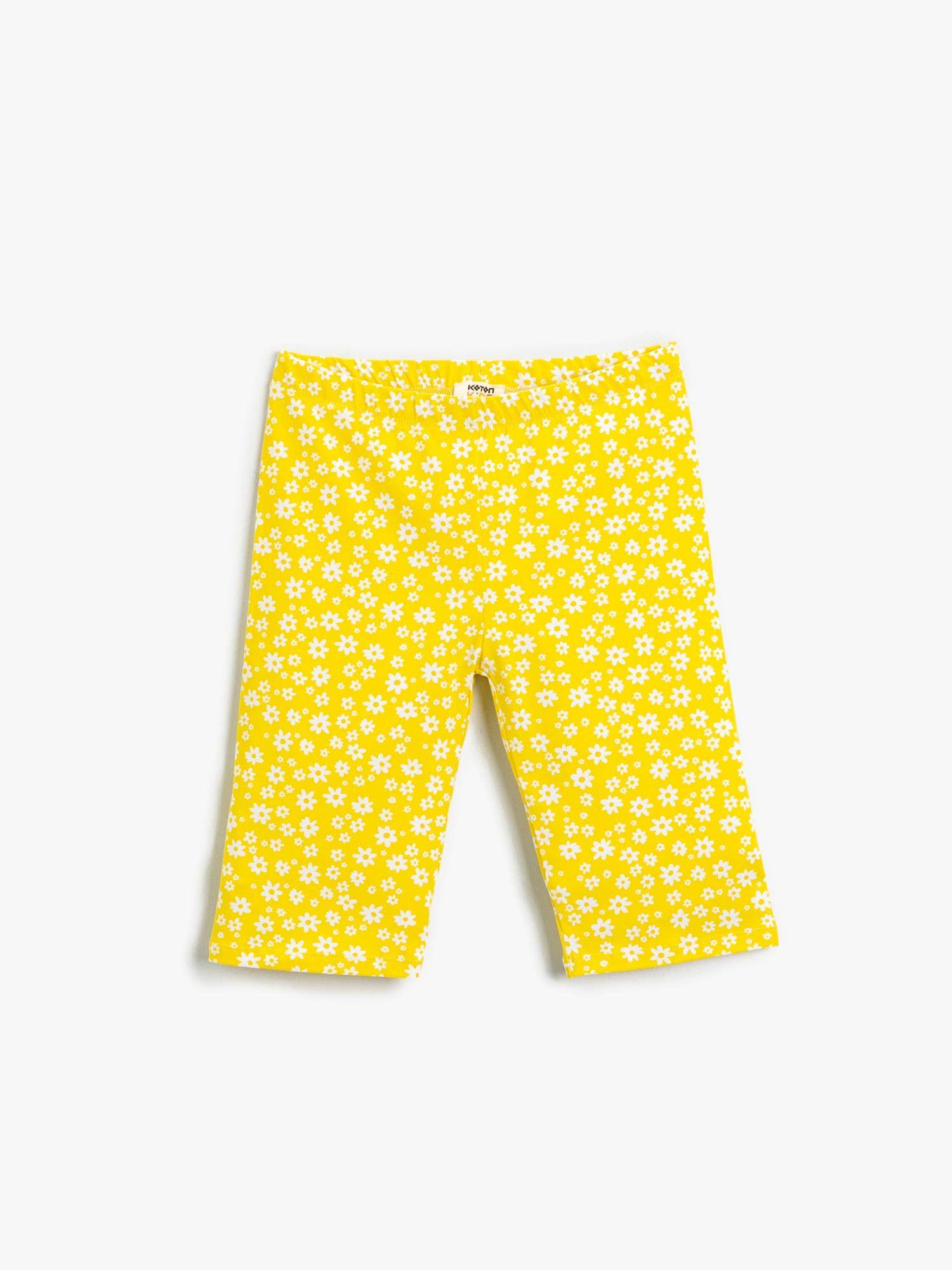girls yellow printed bottoms