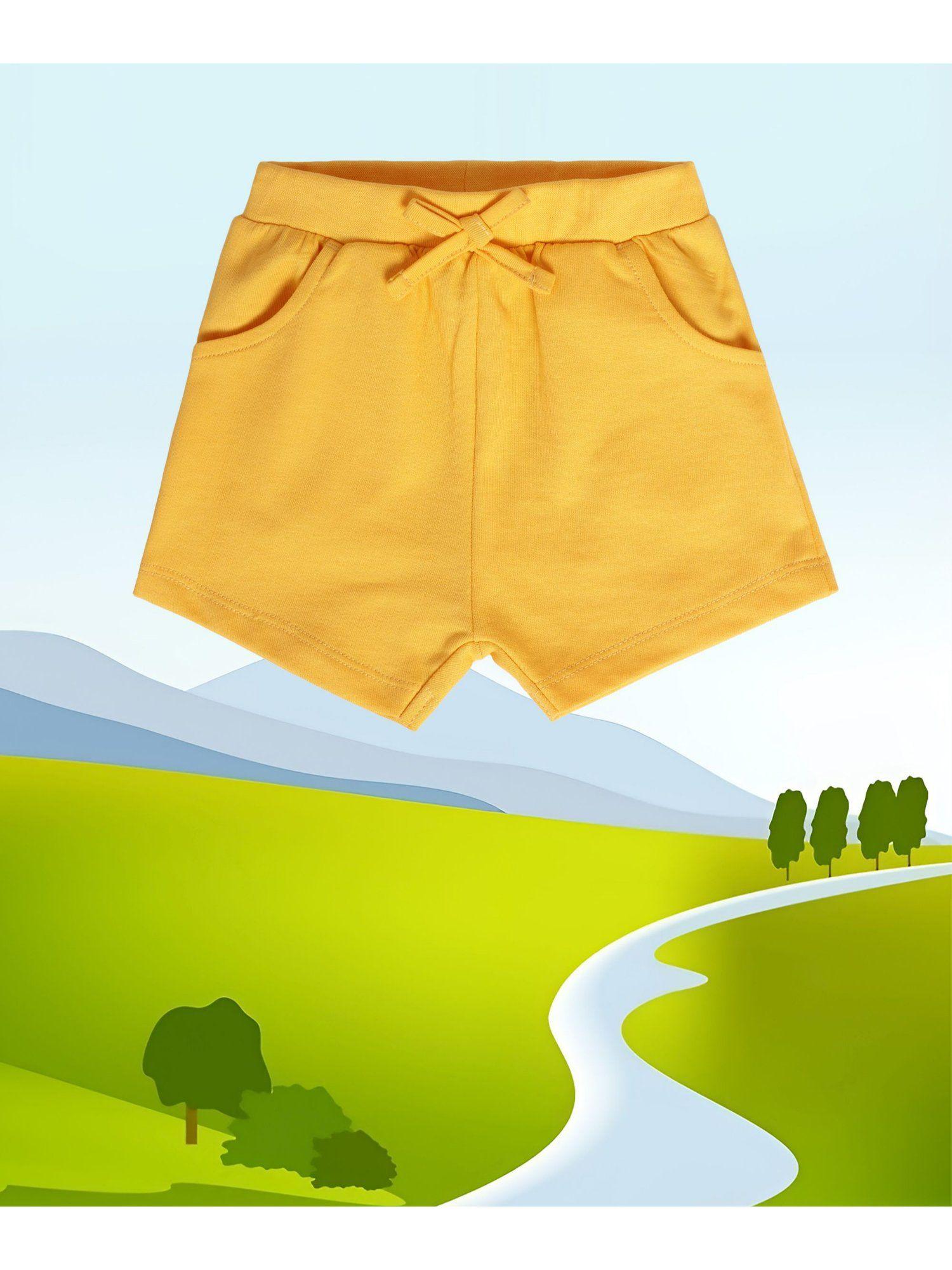 girls yellow shorts