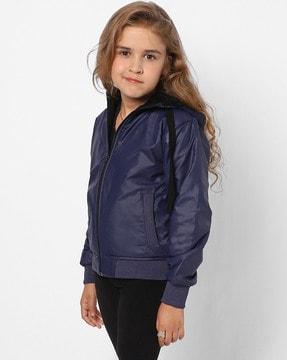 girls zip-front hooded jacket