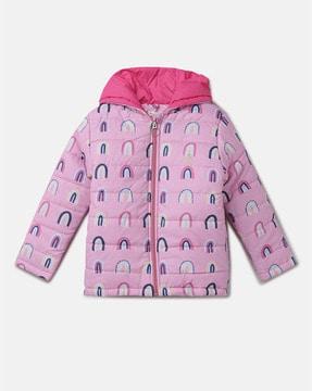 girls zip-front jacket with insert pocket