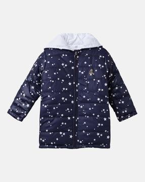 girls zip-front jacket with insert pocket