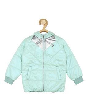 girls zip-front regular fit hooded jacket