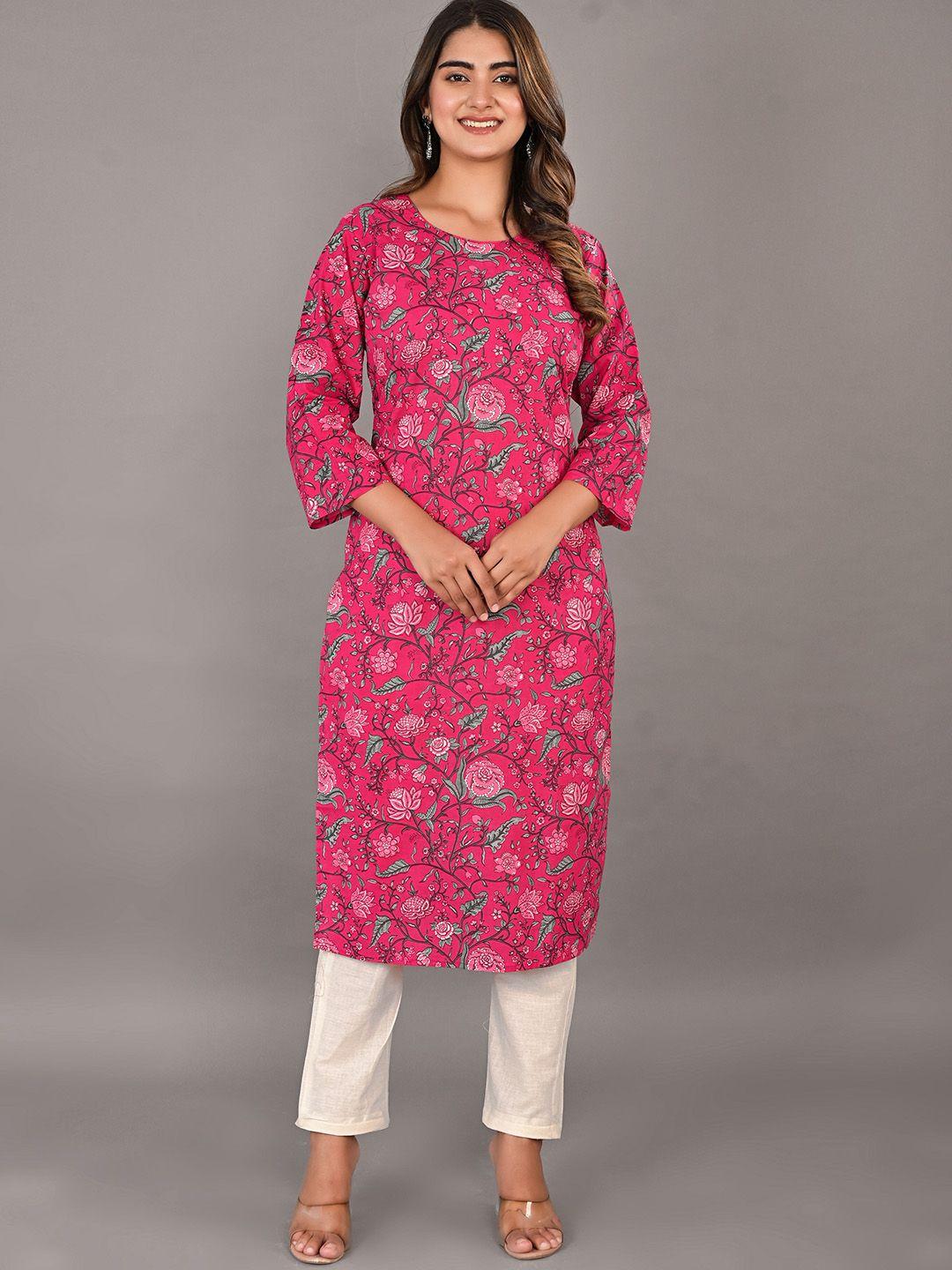 girly girls ethnic motifs printed pure cotton kurta