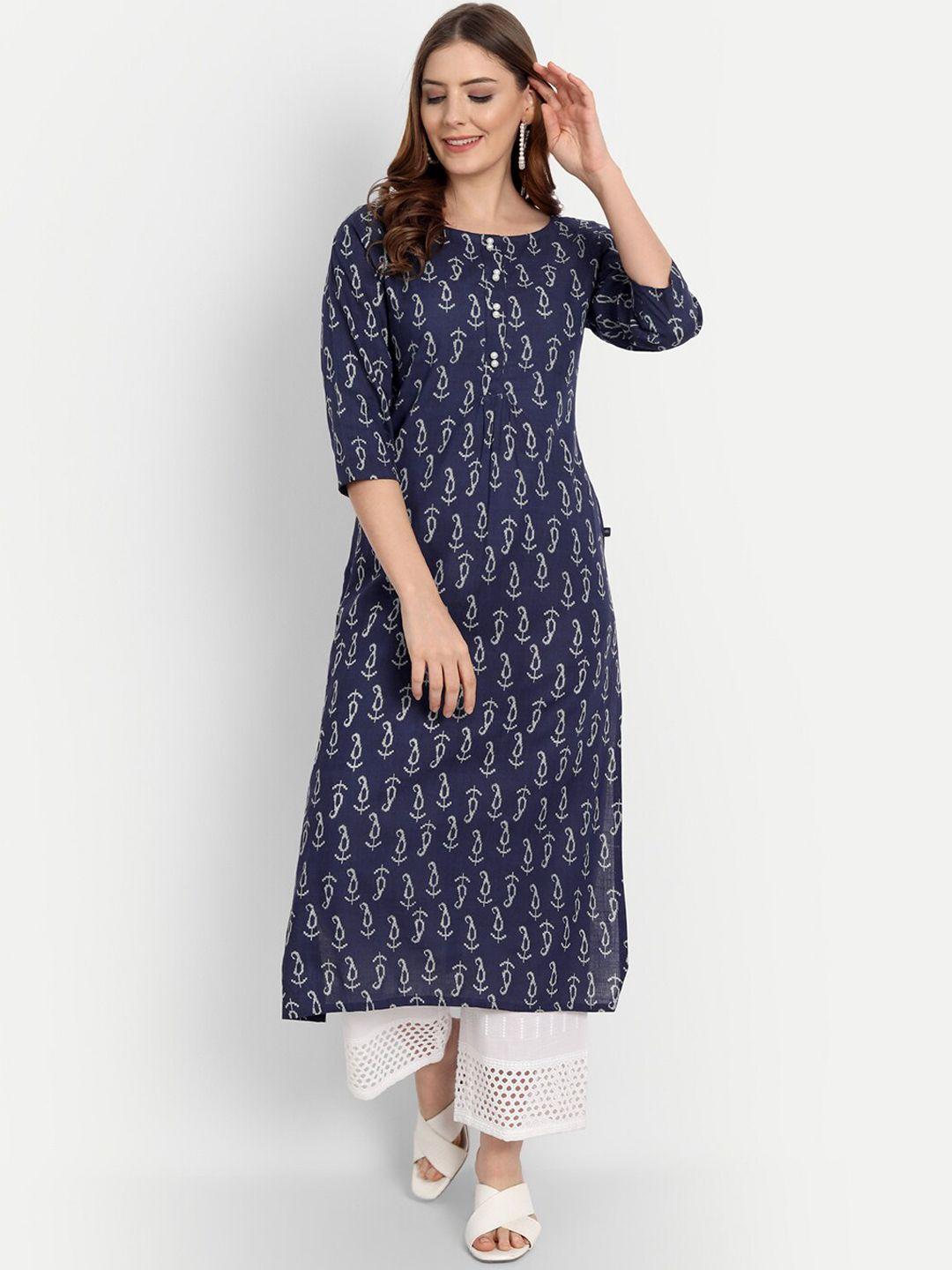 githaan quirky printed a-line kurta