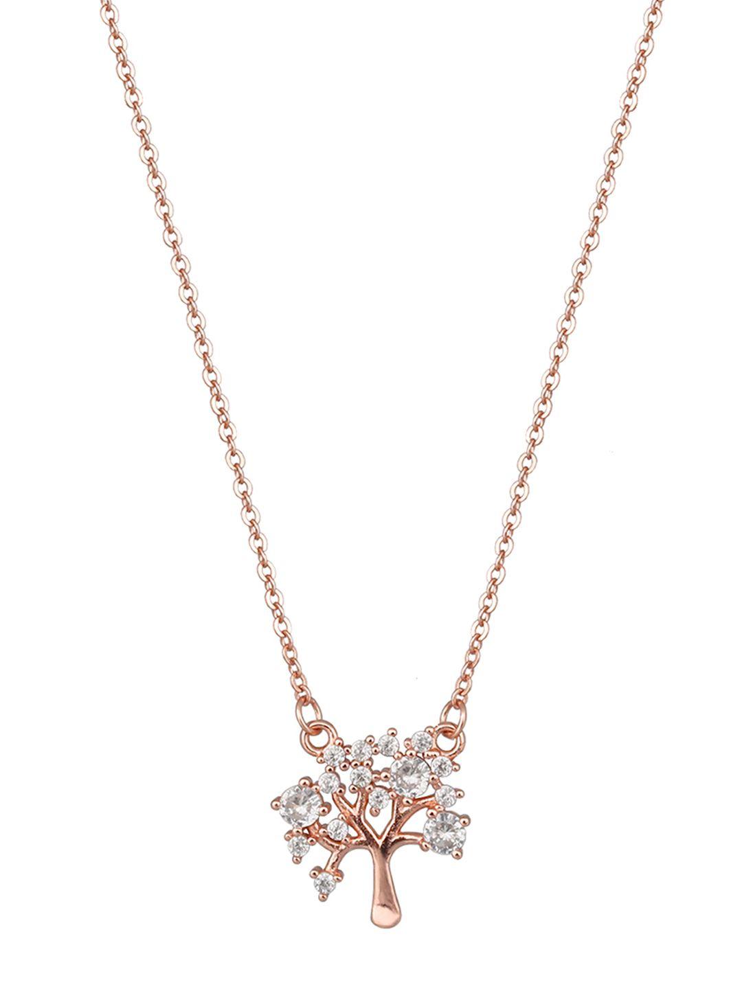 giva 925 sterling silver rose gold plated tree of life necklace
