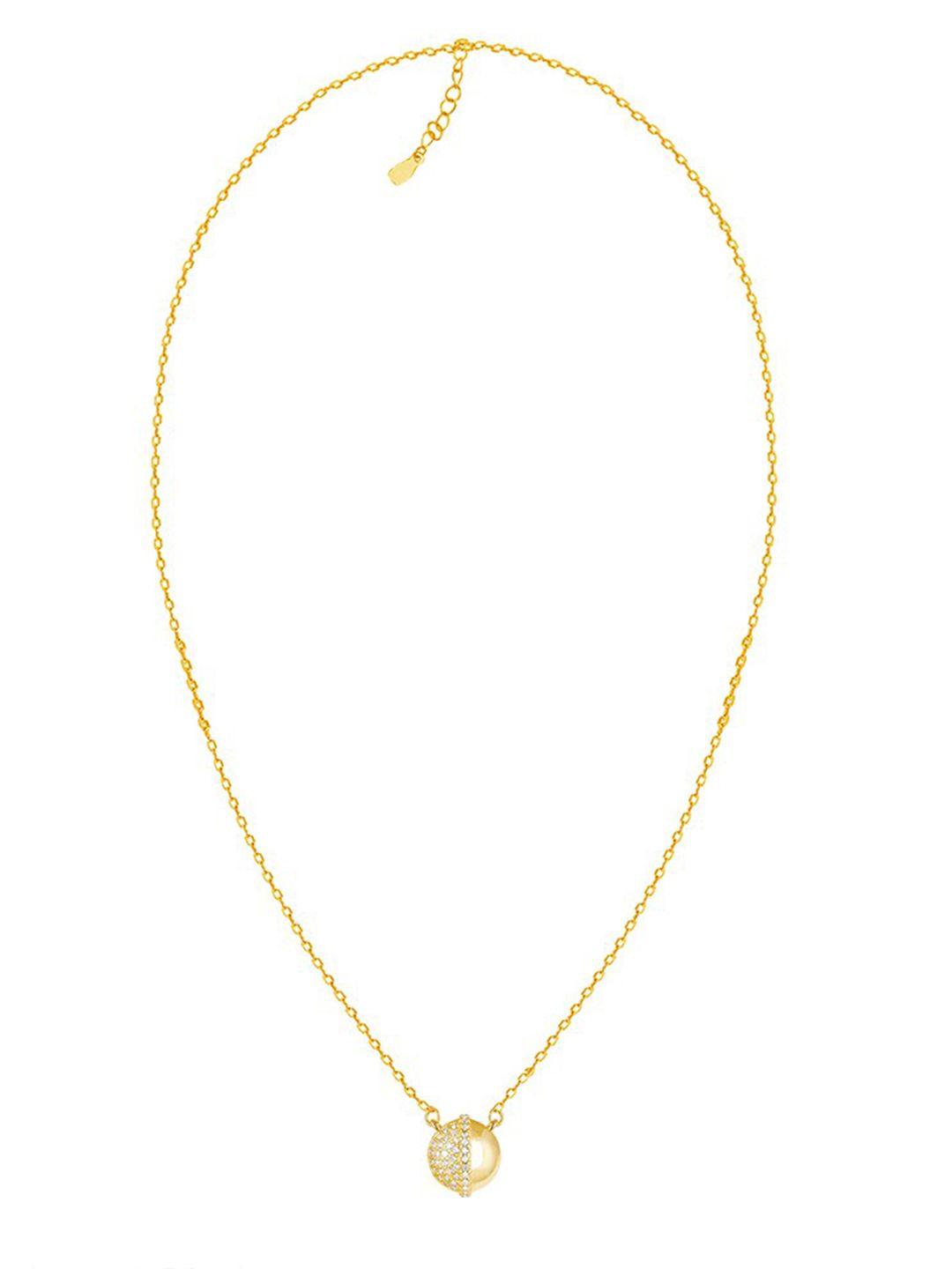 giva gold-toned & white sterling silver gold-plated chain