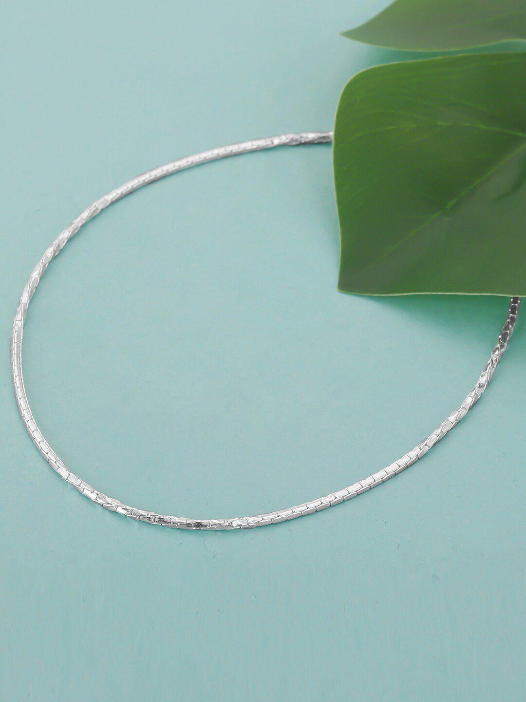 giva rhodium-plated 925 sterling silver anklet