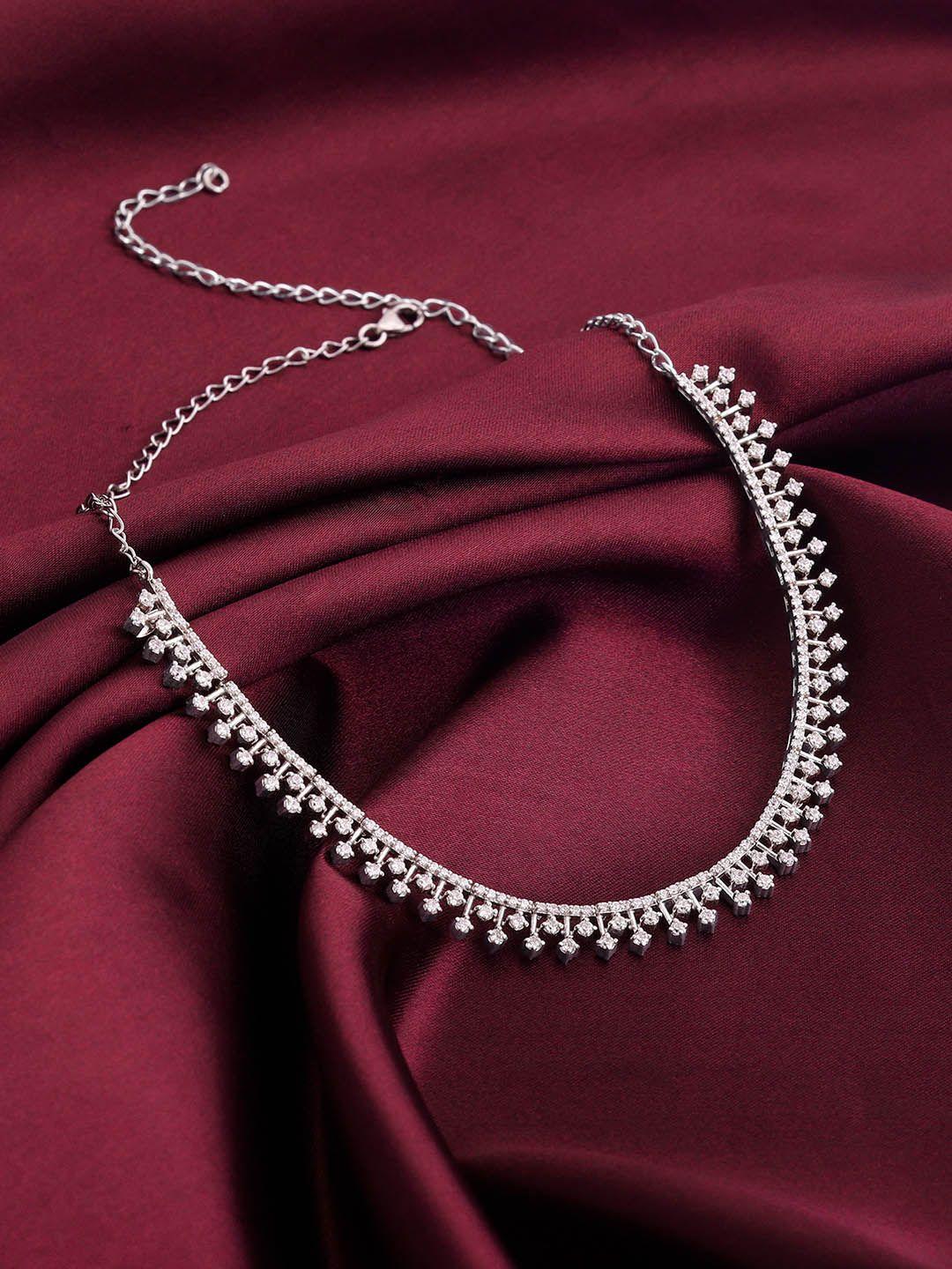 giva rhodium-plated 925 sterling silver necklace