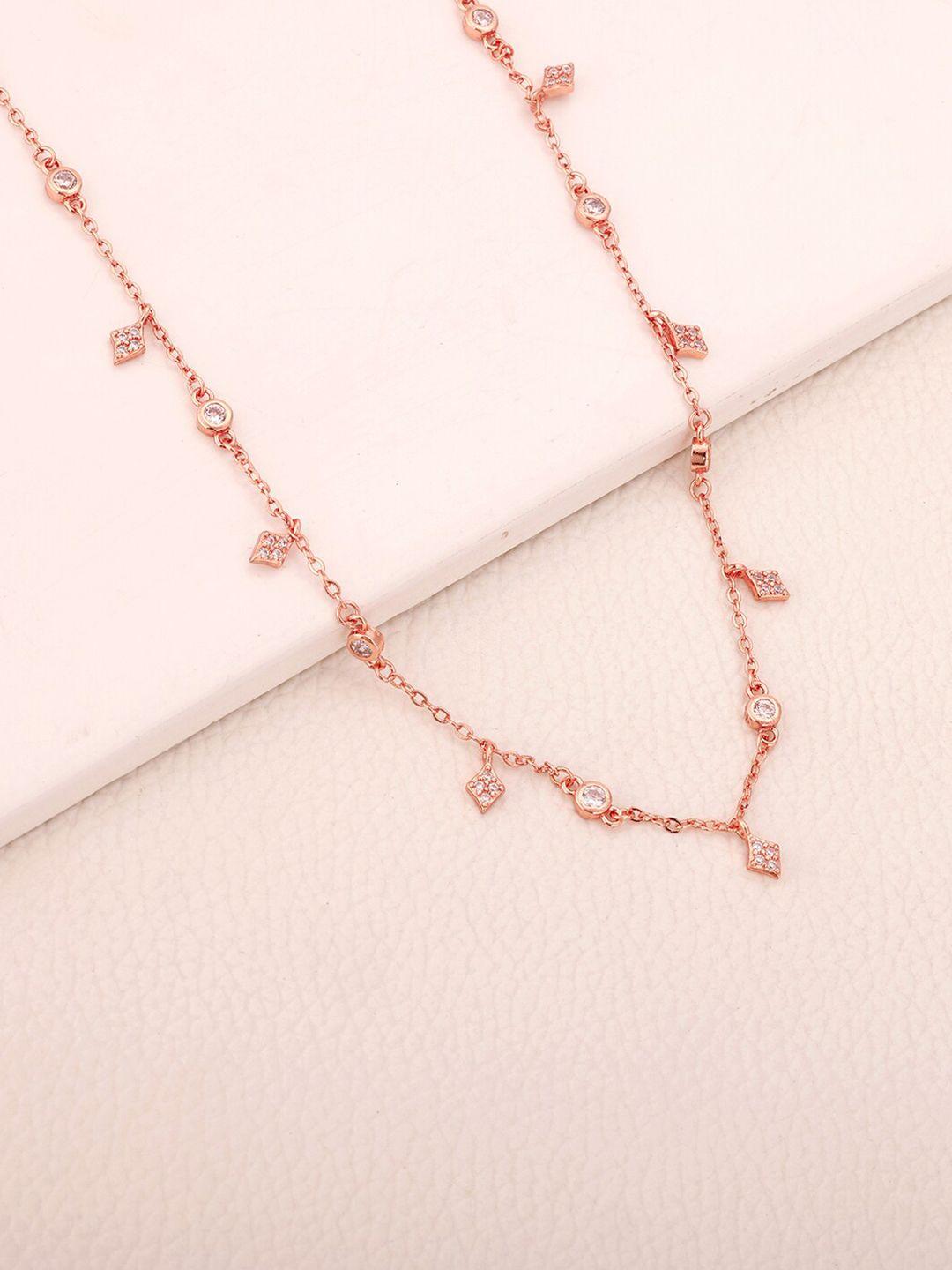 giva rose gold sterling silver rose gold-plated necklace