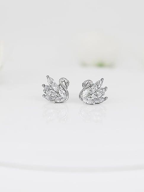 giva 92.5 sterling silver manali's shining swan earrings