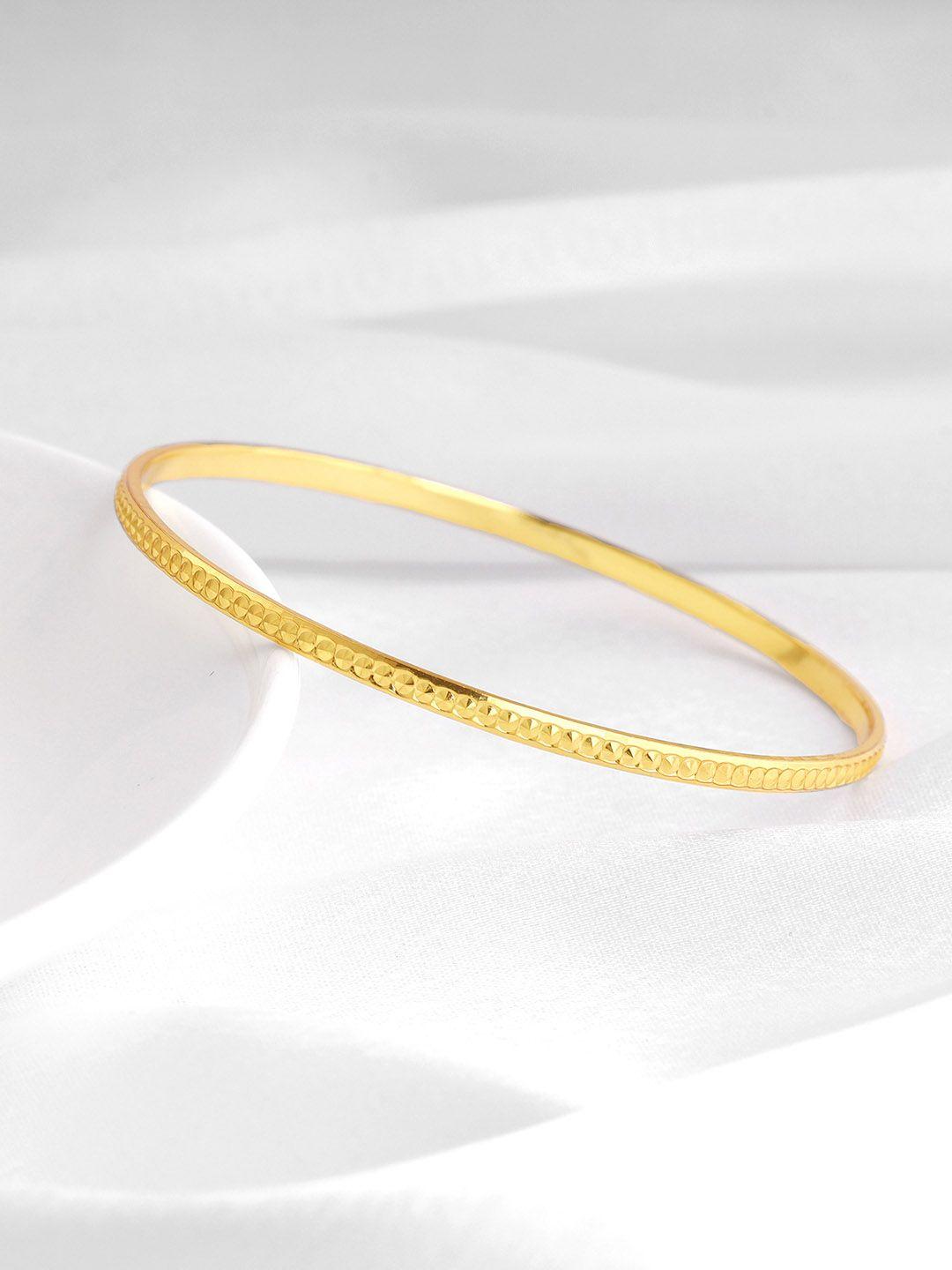 giva 925 sterling silver gold-plated crater cuts bangle