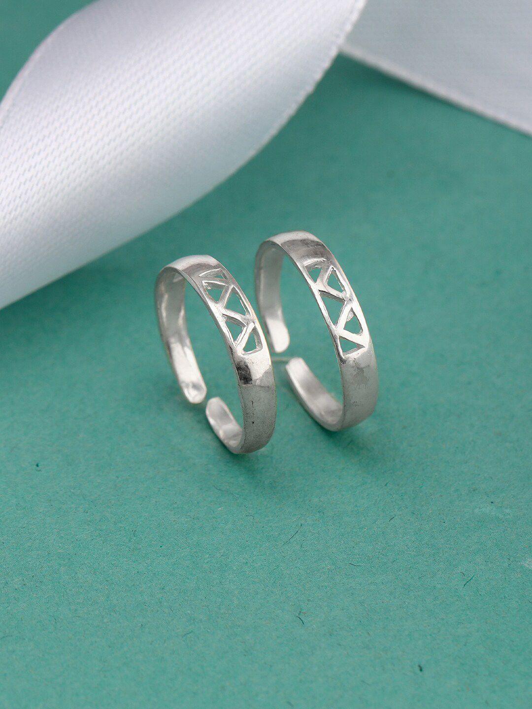 giva 925 sterling silver rhodium plated toe rings