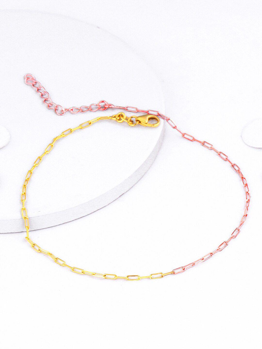 giva 925 sterling silver rose gold & gold plated anklets