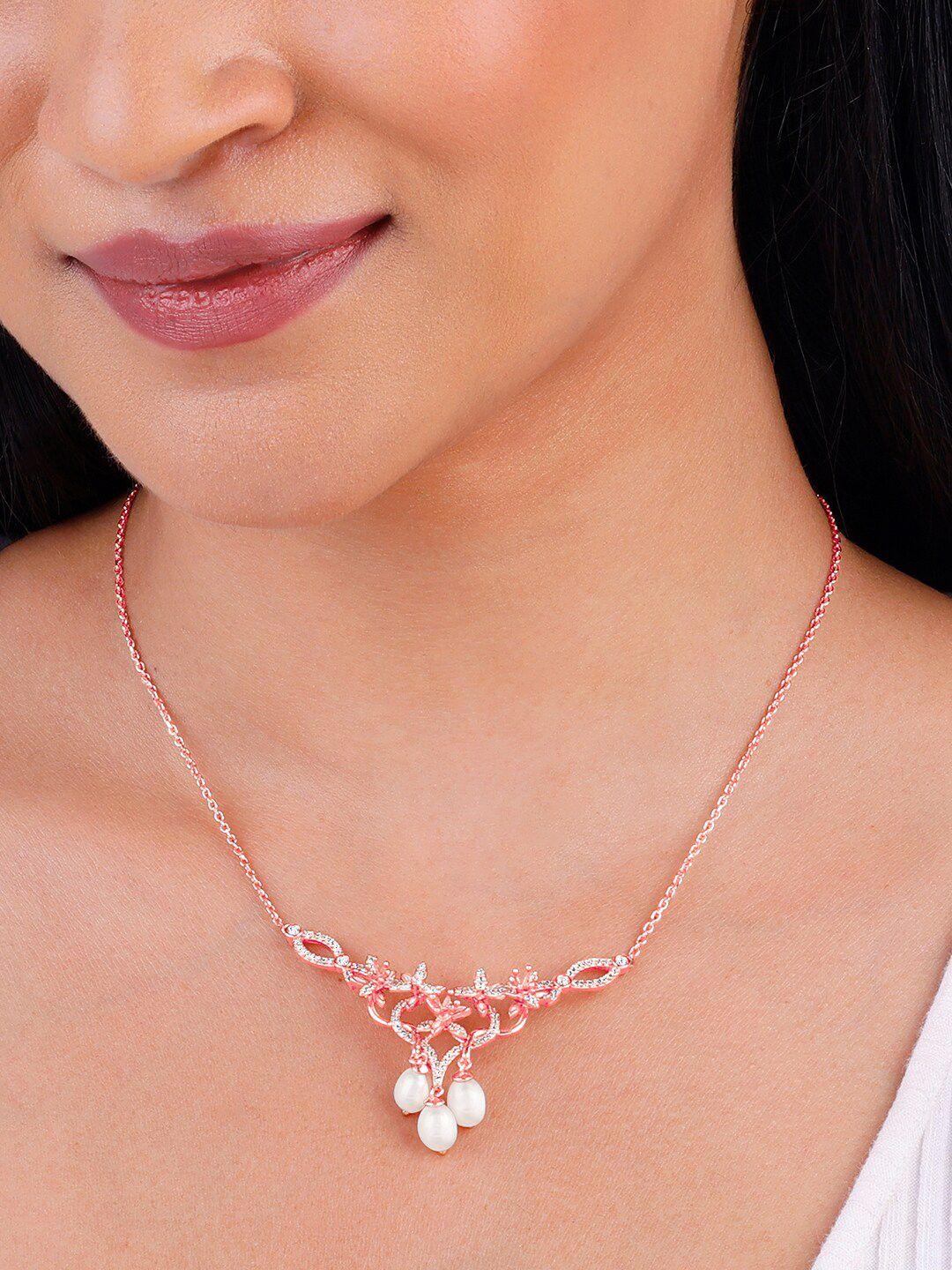 giva 925 sterling silver rose gold-plated necklace