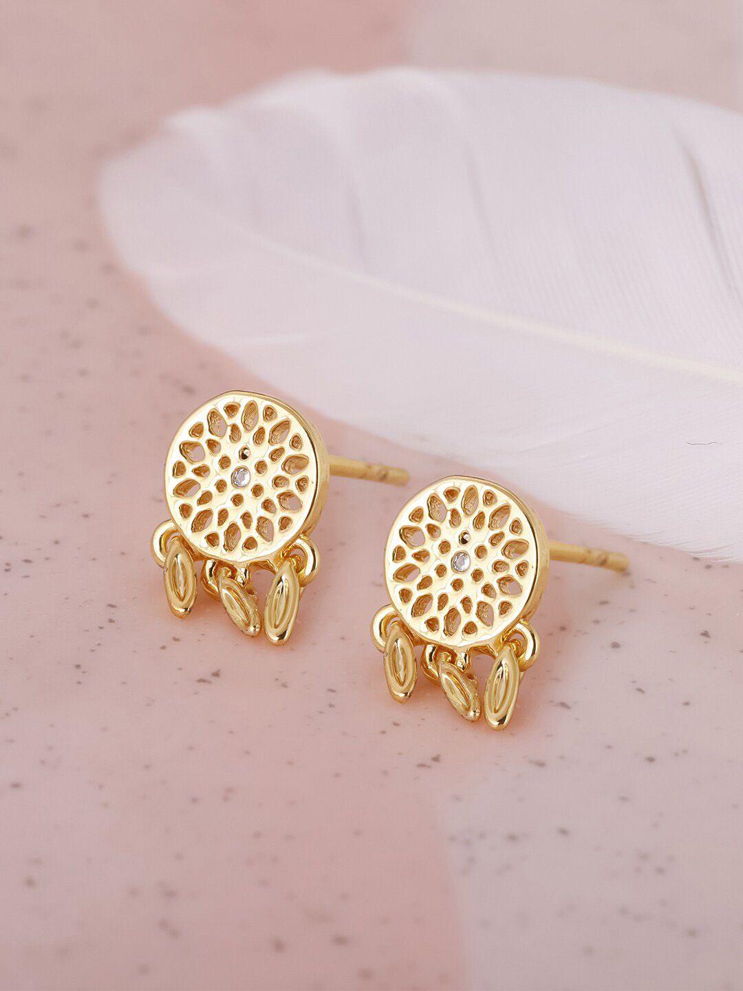 giva gold-plated 925 sterling silver dreamcatcher studs earrings