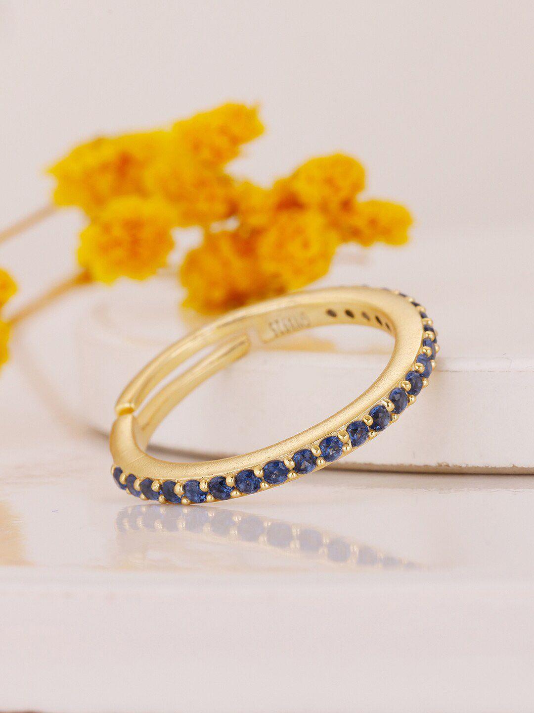 giva gold-plated stone studded finger ring