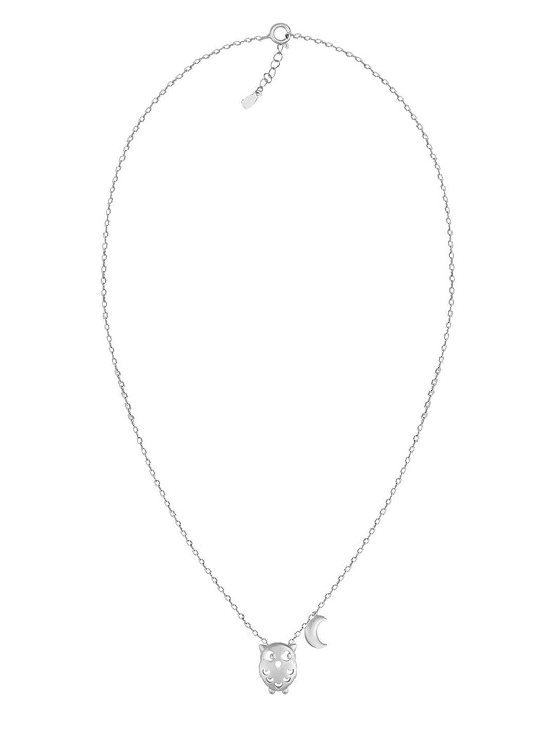 giva silver-toned sterling silver rhodium-plated wanderers of the night necklace