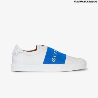 givenchy paris webbing sneakers in leather