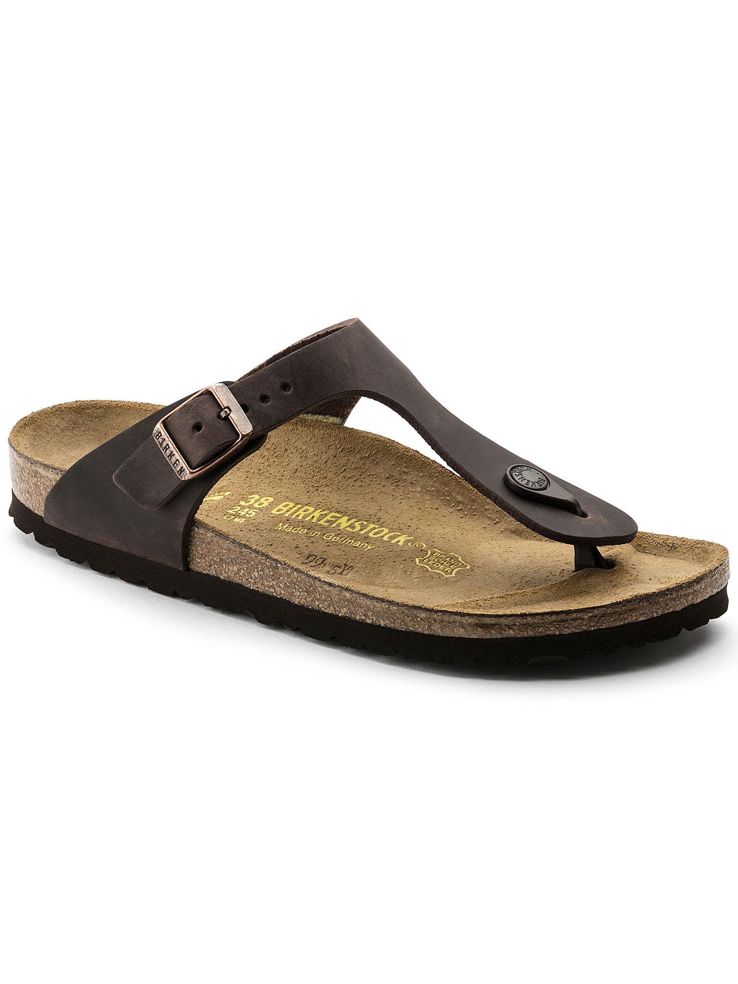 gizeh brown solid regular width sandals