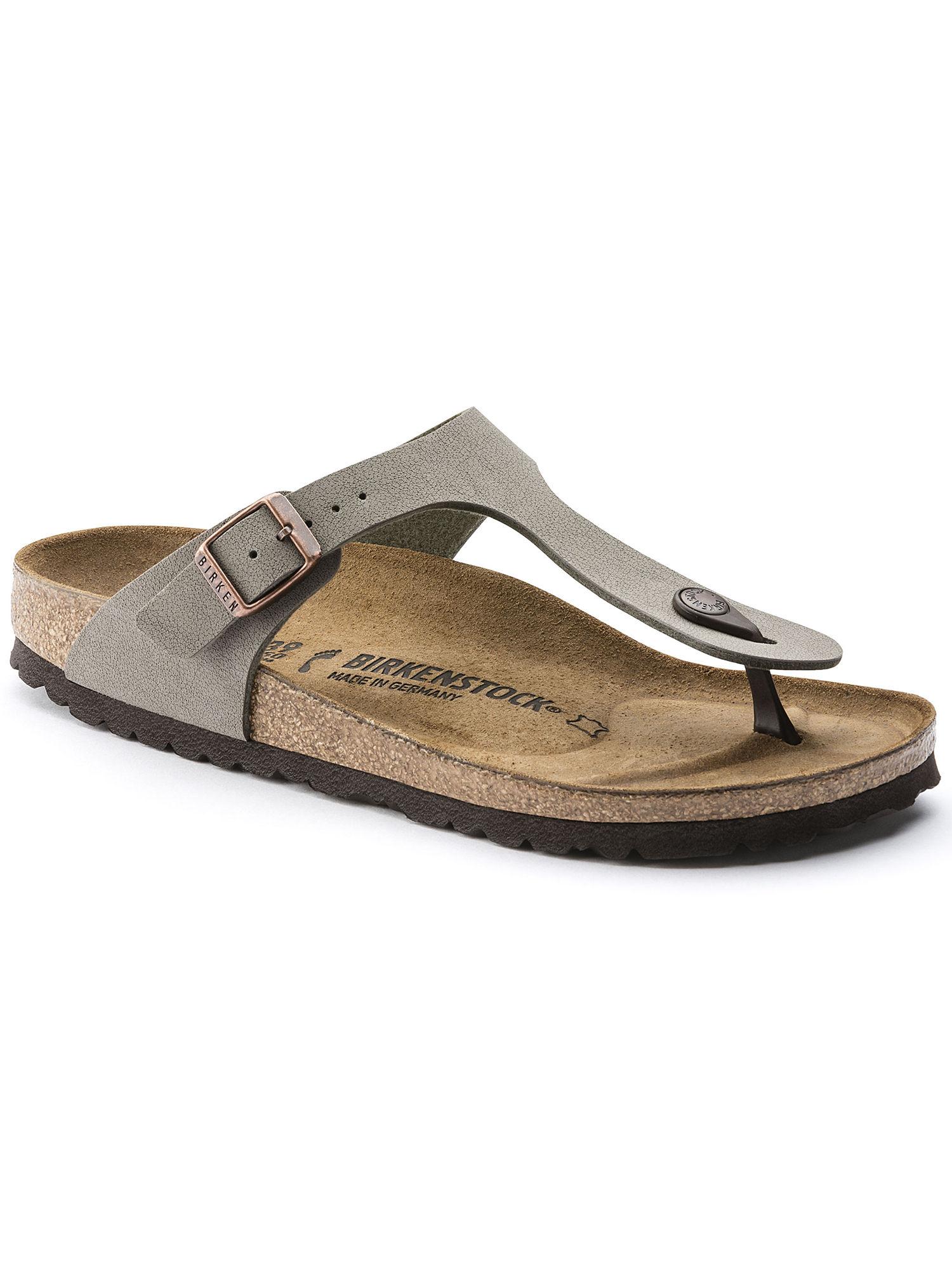 gizeh grey solid regular width sandals