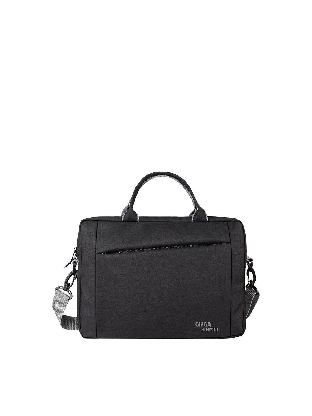 gizga essentials black solid laptop bag - 14 inch