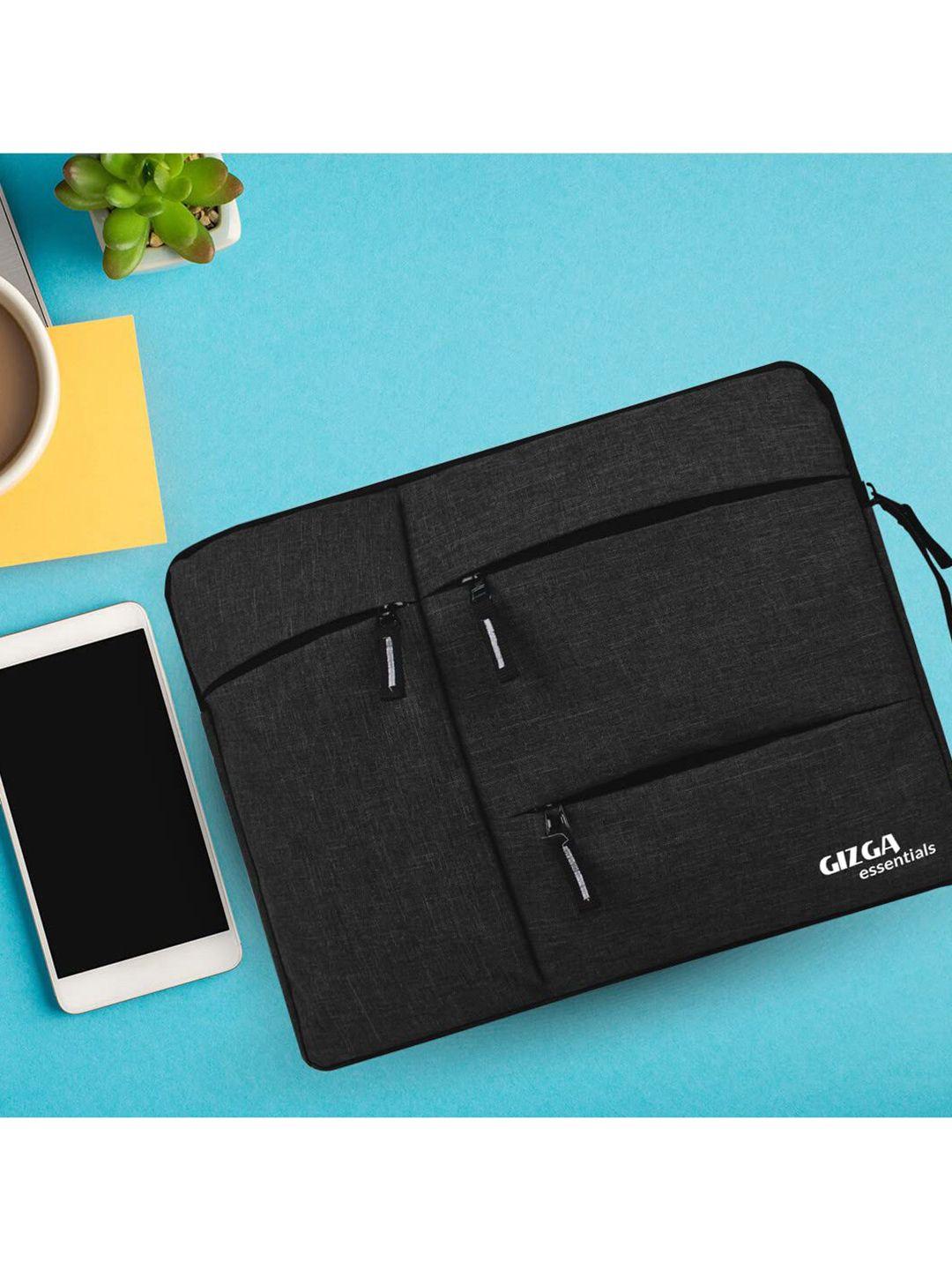 gizga essentials black water resistant laptop sleeve